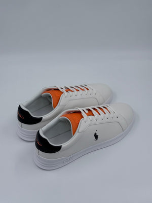 Ralph Lauren Logo Court Sneaker für Herren - Weiß/Blau/Orange - 45 - MOSTWANTED24