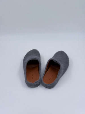 Marni Fussbett Clogs aus Kalbshaar - Anthrazit - 38 - MOSTWANTED24