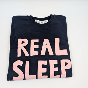 JW Anderson Sweatshirt mit „Real Sleep“ - Print - Blau - S - MOSTWANTED24