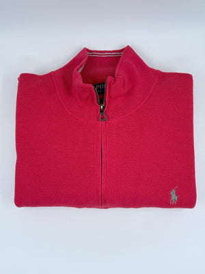 Ralph Lauren Zip Polo Sweater - Rot - L - MOSTWANTED24