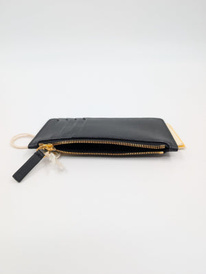Marni Card Case in schwarzem Leder - Schwarz - MOSTWANTED24